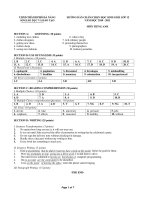 HƯỚNG DẪN CHẤM CHỌN HỌC SINH GIỎI LỚP 12 NĂM HỌC 2010 - 2011 MÔN TIẾNG ANH docx