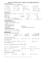 TÓM TẮT HÀM SỐ MŨ VÀ MỘT VÀI VẤN ĐỀ LIÊN QUAN ppt
