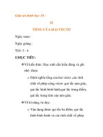 Giáo án hình học 10 :TỔNG CỦA HAI VÉCTƠ pot