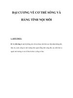 ĐẠI CƯƠNG VỀ CƠ THỂ SỐNG VÀ HẰNG TÍNH NỘI MÔI pps