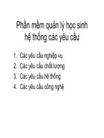 Phần mềm quản lý học sinh hệ thống các yêu cầu pdf