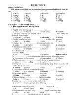 BỘ ĐỀ THI THỬ ĐẠI HỌC NĂM 2011 - BỘ ĐỀ THỨ 4 ppsx