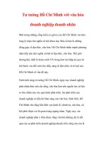 Tư tưởng Hồ Chí Minh với văn hóa doanh nghiệp doanh nhân docx