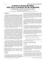 BÁO CÁO NGHIÊN CỨU KHOA HỌC KỸ THUẬT: DI TRUYỀN VỀ THỜI GIAN SINH TRƯỞNG, CHIỀU CAO CÂY VÀ NĂNG SUẤT CỦA MỘT SỐ GIỐNG BÔNG potx