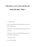 Chẩn đoán và xử trí viêm ruột thừa thể không điển hình – Phần 3 docx