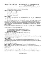 ĐỀ KIỂM TRA HỌC KỲ I NĂM HỌC 2010-2011 Môn: TOÁN - Khối: 11 TRƯỜNG THPT TAM GIANG doc