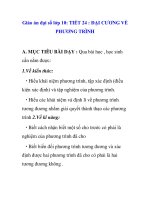 Giáo án đại số lớp 10: ĐẠI CƯƠNG VỀ PHƯƠNG TRÌNH ppsx