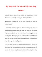 Kỹ năng dành cho bạn trẻ Một cuộc sống cởi mở docx