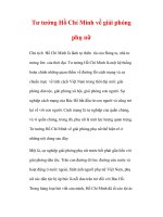 Tư tưởng Hồ Chí Minh về giải phóng phụ nữ ppt