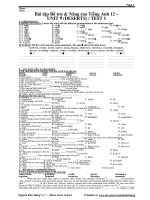 Bài tập Bổ trợ & Nâng cao Tiếng Anh 12 – UNIT 9 (DESERTS) pot