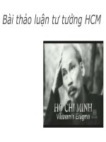 Thảo luận: Cơ sở hình thành tư tưởng Hồ Chí Minh pot