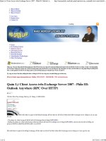 Quản Lý Client Access trên Exchange Server 2007 - Phần III: pptx