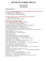 ĐỀ THI TỐT NGHIỆP THPT (8) Năm học : 2010 - 2011 Môn : Tiếng Anh pps