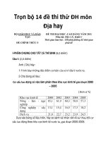 Trọn bộ 14 đề thi thử ĐH môn Địa hay đề 3+4 docx