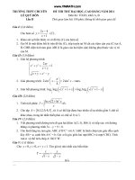 Đề thi thử toán - THPT Chuyên Lê Qúy Đôn - lần 2 pdf