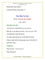 Giáo án mầm non chương trình đổi mới: Đề tài: Con cào cào vui tính. Lớp: Chồi 5 pot