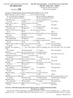 TRƯỜNG THPT CHUYÊN VĨNH PHÚC ĐỀ CHÍNH THỨC Mã đề thi: 238 ĐỀ THI THỬ ppsx