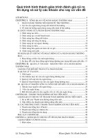 Quá trình hình thành giáo trình đánh giá rủi ro tín dụng và xử lý các khoản cho vay có vấn đề p1 pps