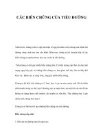 CÁC BIẾN CHỨNG CỦA TIỂU ĐƯỜNG docx