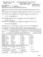 ĐỀ THI THỬ ĐẠI HỌC - LẦN I - NĂM 2011 Môn thi: Tiếng Anh - Khối D docx