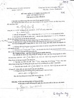 Đề thi môn cấu trúc nguyên tử - đề 1 pot