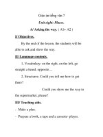 Giáo án tiếng anh lớp 7: Unit eight: Places pps
