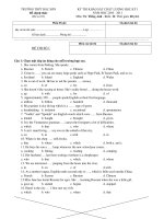 KỲ THI KHẢO SÁT CHẤT LƯỢNG HỌC KỲ I NĂM HỌC 2010 - 2011 Môn Thi: Tiếng Anh (Đề số 01) ppsx