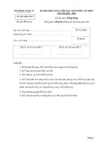 KÌ THI CHỌN GIÁO VIÊN DẠY GIỎI TỈNH CẤP THPT CHU KÌ 2010 – 2011 ( ĐỀ B) ppsx