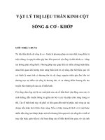 VẬT LÝ TRỊ LIỆU THẦN KINH CỘT SỐNG & CƠ - KHỚP pdf