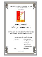 định vị và tái định vị thương hiệu trường đại học bách khoa hà nội