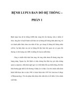 BỆNH LUPUS BAN ĐỎ HỆ THỐNG – PHẦN 1 pot