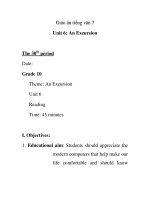 Giáo án tiếng anh lớp 7: Unit 6: An Excursion potx
