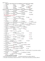 TEST 12A G 12 I PICK OUT THE WORD THAT HAS DIFFERENT SOUND FROM THE OTHERS pdf