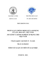 tóm tắt pháp luật chông định giá lạm dụng  của eu ,hoa kỳ việt nam so sánh và kinh nghiệm áp dụng cho việt nam
