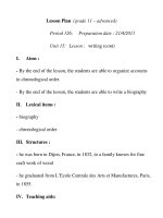 Lesson Plan (grade 11 – advanced) Period 126 potx