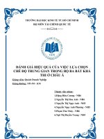đánh giá hiệu quả của việc lựa chọn chế độ trung gian trong bộ ba bất khả thi ở châu á