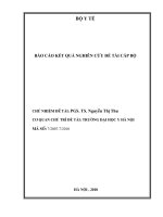 Nghiên cứu thực trạng và tính công bằng trong tiếp cận và sử dụng thuốc thiết yếu tại tuyến y tế cơ sở