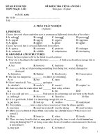 ĐỀ KIỂM TRA TIẾNG ANH SỐ 1 - MÃ ĐỀ : 1202 pps