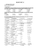 BỘ ĐỀ THI THỬ ĐẠI HỌC NĂM 2011 - BỘ ĐỀ THỨ 13 - TRƯỜNG THPT TÂN HỒNG ppt