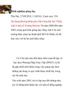 Kinh nghiệm giảng dạy pps