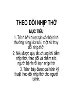 Giáo án khoa điều dưỡng - THEO DÕI NHỊP THỞ ppsx