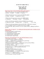 ĐỀ THI TỐT NGHIỆP THPT (7) Năm học : 2010 - 2011 Môn : Tiếng Anh docx