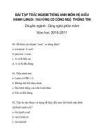 BÀI TẬP TRẮC NGIỆM TIẾNG ANH MÔN HỆ ĐIỀU HÀNH LINUX- TRƯỜNG CD CÔNG NGHỆ THÔNG TIN_6 pps