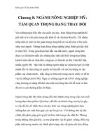 Khái quát về nền kinh tế Mỹ - Chương 8: NGÀNH NÔNG NGHIỆP MỸ: TẦM QUAN TRỌNG ĐANG THAY ĐỔI pps