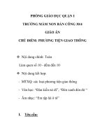 Giáo án mầm non chương trình đổi mới: PHƯƠNG TIỆN GIAO THÔNG potx
