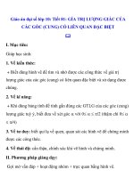 Giáo án đại số lớp 10: Tiết 81: GÍA TRỊ LƯỢNG GIÁC CỦA CÁC GÓC (CUNG) - 3 ppsx