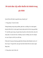 10 cách dàn xếp mẫu thuẫn tài chính trong gia đình ppsx