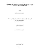 TÍCH hợp GIS và PHÂN TÍCH đa TIÊU CHUẨN (MCA) TRONG ĐÁNH GIÁ THÍCH NGHI đất ĐAI