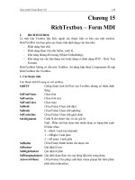 GIÁO TRÌNH MICOSOFT VISUAL BASIC - Chương 15 RichTextbox – Form MDI pot