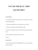 UNG THƯ PHẾ QUẢN - PHỔI NGUYÊN PHÁT pps